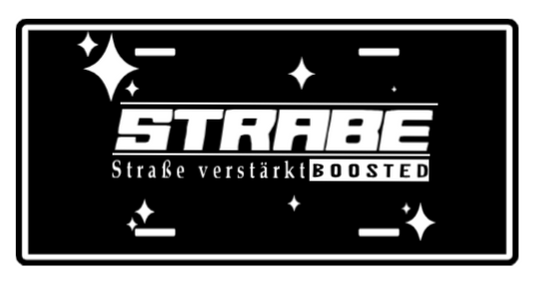 License Plate STRABE BOOSTED